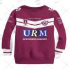 NRL Manly Warringah Sea Eagles Custom Name Number Jersey 2021 Kids Sweatshirt