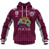 NRL Manly Warringah Sea Eagles Custom Name Number NRL Nines 2020 Jersey Pullover Hoodie
