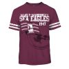 NRL Manly Warringah Sea Eagles Custom Name Number Retro Flag 1947 Jersey T-Shirt