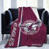 NRL Manly Warringah Sea Eagles Fleece Blanket V1