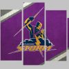 NRL Melbourne Storm 5 Panel Canvas V1
