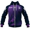NRL Melbourne Storm Custom Name Number 2020 Navy Training Jersey Zip Up Hoodie