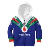 NRL New Zealand Warriors Custom Name Number 2020 Home Jersey Kids Zip Up Hoodie