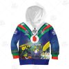 NRL New Zealand Warriors Custom Name Number The Simpsons 2020 Halloween Jersey Kids Zip Up Hoodie