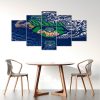 NRL New Zealand Warriors Superman 5 Panel Canvas