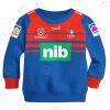 NRL Newcastle Knights Custom Name Number 2020 Home Jersey Kids Sweatshirt