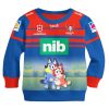 NRL Newcastle Knights Custom Name Number 2020 x Bluey Jersey Kids Sweatshirt