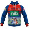 NRL Newcastle Knights Custom Name Number 2020 x Bluey Jersey Pullover Hoodie
