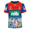 NRL Newcastle Knights Custom Name Number 2020 x Bluey Jersey T-Shirt