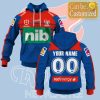 NRL Newcastle Knights Custom Name Number 2021 Home Jersey Pullover Hoodie