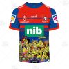 NRL Newcastle Knights Custom Name Number x The Simpsons 2020 Halloween Kids T-Shirt