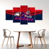 NRL Newcastle Knights Mascot 5 Panel Canvas