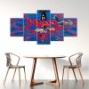 NRL Newcastle Knights Superman 5 Panel Canvas