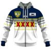 NRL North Queensland Cowboys Custom Name Number 1995 ARL/NRL Vintage Retro Jersey Zip Up Hoodie