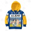 NRL Parramatta Eels Custom Name Number 2020 x Bluey Jersey 3 Kids Zip Up Hoodie