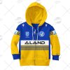 NRL Parramatta Eels Custom Name Number 2021 Home Jersey Kids Zip Up Hoodie