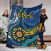 NRL Parramatta Eels Indigenous Style Fleece Blanket V2