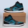 NRL Penrith Panthers Black Blue Air Jordan 1 High Sneakers