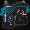 NRL Penrith Panthers Custom Name Black Blue Mascot T-Shirt V15