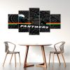 NRL Penrith Panthers Mascot Navy Indigenous 5 Panel Canvas
