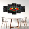 NRL Penrith Panthers Superman 5 Panel Canvas