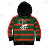NRL South Sydney Rabbitohs Custom Name Number 2020 Jersey Kids Zip Up Hoodie