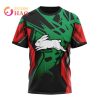 NRL South Sydney Rabbitohs Custom Name Number MotoCross T-Shirt V2