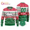 NRL South Sydney Rabbitohs Custom Name Number Ugly Christmas Sweater V4
