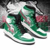 NRL South Sydney Rabbitohs Green White Air Jordan 1 High Sneakers
