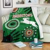 NRL South Sydney Rabbitohs Indigenous Fleece Blanket V1