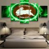 NRL South Sydney Rabbitohs Lightning Round Logo 5 Panel Canvas