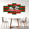 NRL South Sydney Rabbitohs Superman Indigenous 5 Panel Canvas V2
