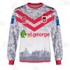 NRL St. George Illawarra Dragons Custom Name Number 2021 ANZAC Jersey Sweatshirt