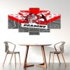 NRL St. George Illawarra Dragons Indigenous Mascot 5 Panel Canvas