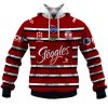 NRL Sydney Roosters Custom Name Number ANZAC Day 2020 Jersey Pullover Hoodie