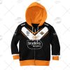 NRL Wests Tigers Custom Name Number 2021 Home Jersey Kids Zip Up Hoodie