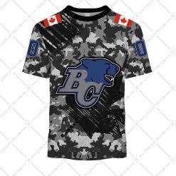 CFL BC Lions Custom Name Number Camo Armed Forces T-Shirt