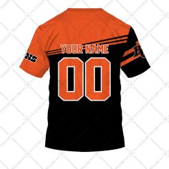 Alternative view of CFL BC Lions Custom Name Number Skull Death T-Shirt