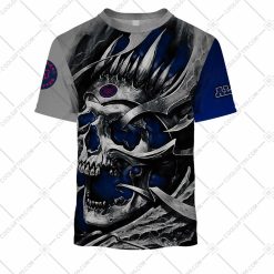 CFL Montreal Alouettes Custom Name Number Metal Skull T-Shirt