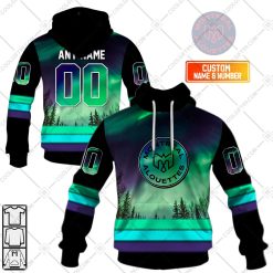 CFL Montreal Alouettes Custom Name Number Northern Lights Pullover Hoodie