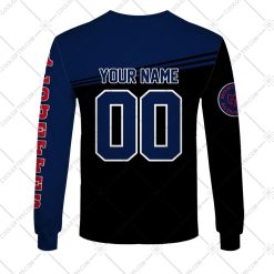 Alternative view of CFL Montreal Alouettes Custom Name Number Skull Death Sweatshirt