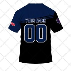 Alternative view of CFL Montreal Alouettes Custom Name Number Skull Death T-Shirt
