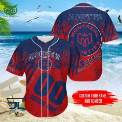CFL Montreal Alouettes Custom Name Number Style Baseball Jersey