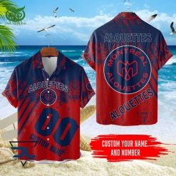 CFL Montreal Alouettes Custom Name Number Style Hawaiian Shirt