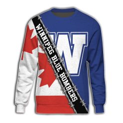 CFL Winnipeg Blue Bombers Canada Flag Sweatshirt