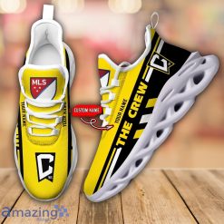 MLS Columbus Crew SC Custom Name Black Yellow Max Soul Shoes