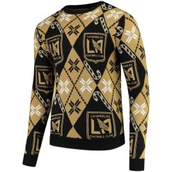 Alternative view of MLS Los Angeles FC Black Candy Cane Sweater