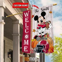 Alternative view of NCAA Alabama Crimson Tide Custom Name Mickey House Flag