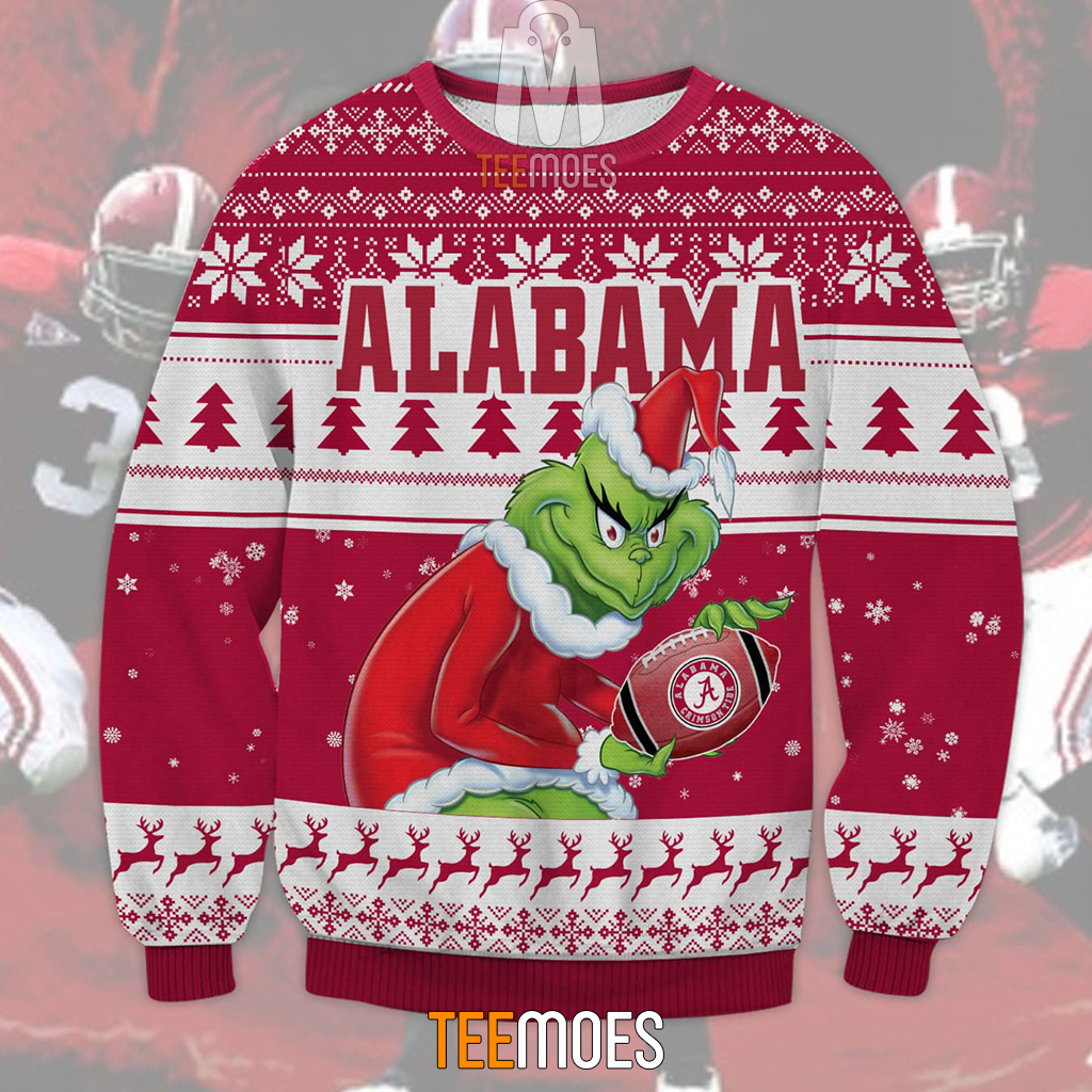 NCAA Alabama Crimson Tide Grinch Christmas Sweater