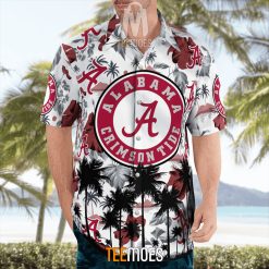 Alternative view of NCAA Alabama Crimson Tide Palm Trees Hawaiian Shirt
